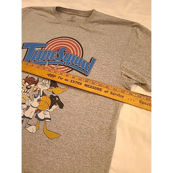 Space Jam Men’s Short Sleeve 100% Cotton Shirt Gray Tune Squad Graphic •XL Taz - Picture 4 of 5